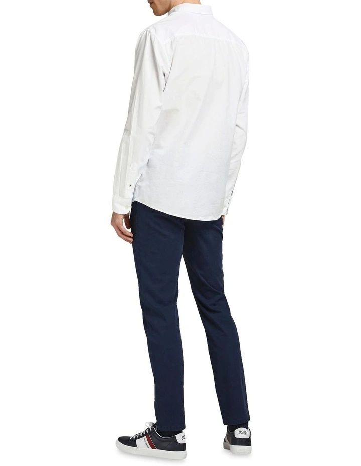 Jack & Jones Oxford Long Sleeve Shirt In White 2 Jack & Jones Oxford Long Sleeve Shirt In White - Image 2
