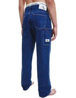 Calvin Klein Jeans 90s Straight Utility Jeans In Blue -Myer Clothing Shop 936538840 4 720x928