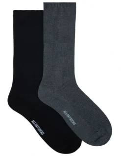 Fine Cotton Textured Socks 2-Pack In Charcoal 3 Fine Cotton Textured Socks 2-Pack In Charcoal -Myer Clothing Shop 936905050 2 720x928