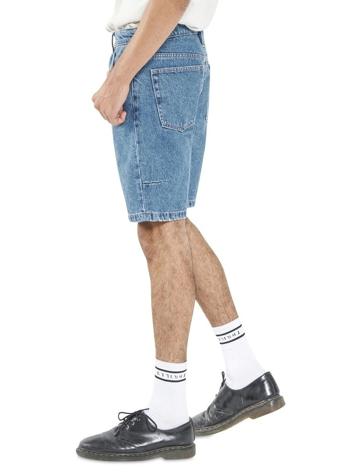 Chopped Hem Denim Short In Highway Blue 2 Chopped Hem Denim Short In Highway Blue - Image 2