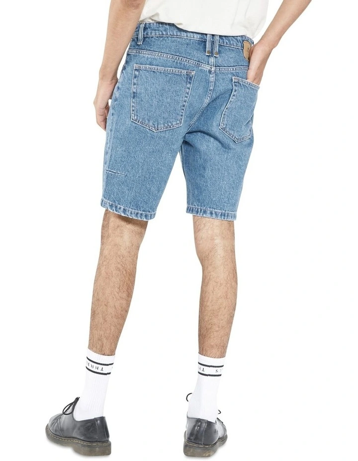 Chopped Hem Denim Short In Highway Blue 3 Chopped Hem Denim Short In Highway Blue - Image 3