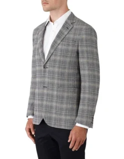 Gibson Electron Slim Fit Sports Jacket In Dark Blue -Myer Clothing Shop 937507330 3 720x928