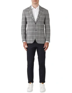 Gibson Electron Slim Fit Sports Jacket In Dark Blue -Myer Clothing Shop 937507330 5 720x928