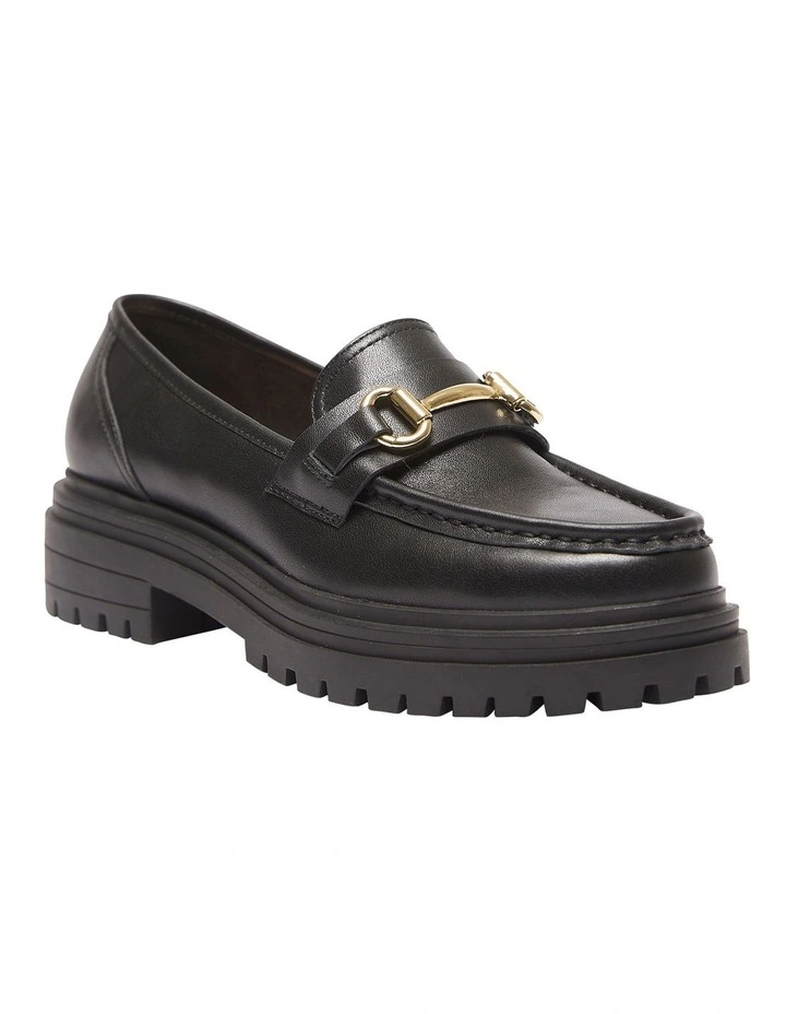 Kalista Flat Loafers In Black Leather 2 Kalista Flat Loafers In Black Leather - Image 2