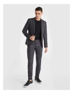 Princeton Check Blazer In Charcoal -Myer Clothing Shop 937785160 5 720x928