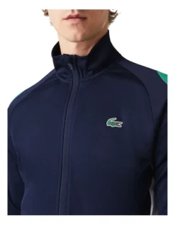 Lacoste Technical Poly Track Jacket In Navy/Green -Myer Clothing Shop 937862920 6 720x928