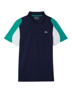Lacoste Technical Poly Polo In Navy/Green