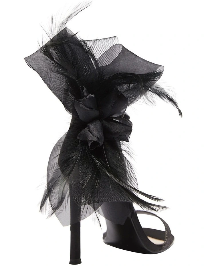 Dollye Sandals In Black Satin 4 Dollye Sandals In Black Satin - Image 4