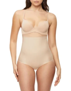 X-Factor High Waisted Brief In Warm Taupe