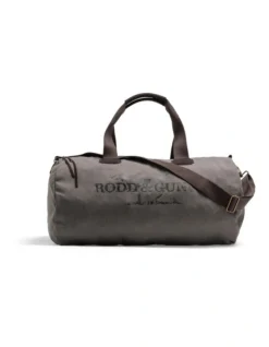 Double Barrel Duffle Bag In Dark Mocha