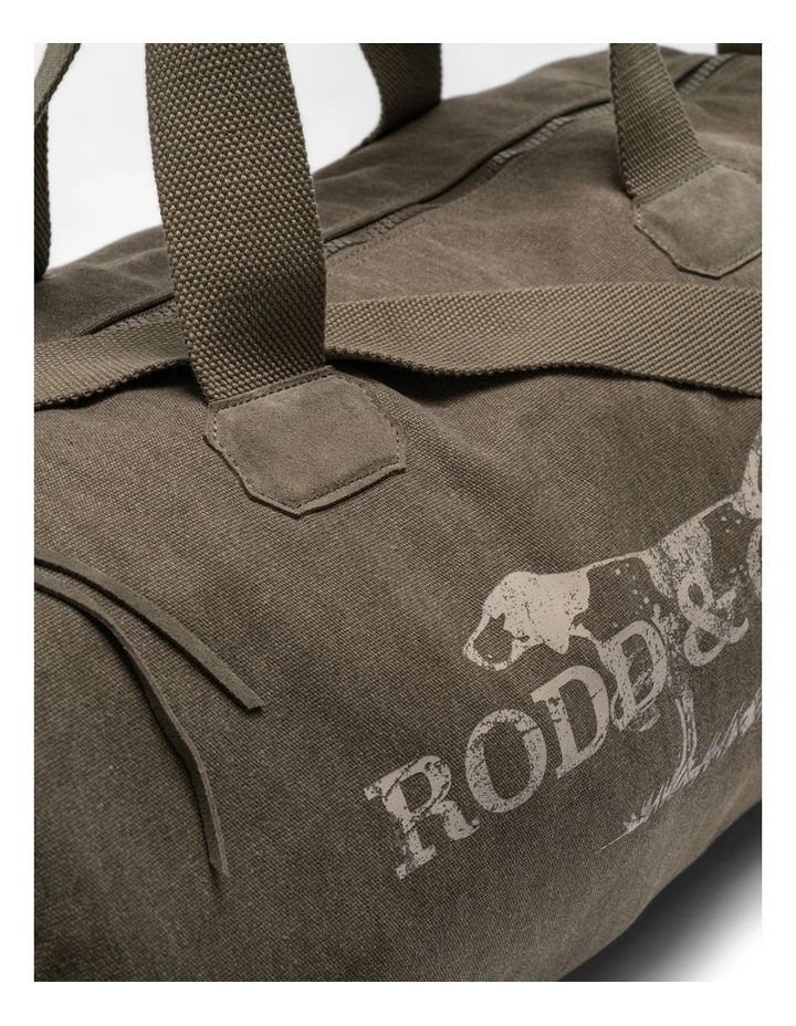 Double Barrel Duffle Bag In Olive 5 Double Barrel Duffle Bag In Olive - Image 5