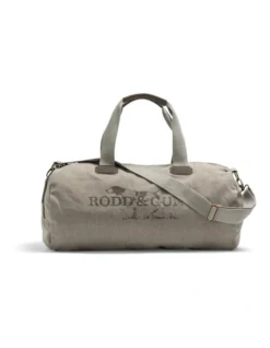 Double Barrel Duffle Bag In Natural Beige