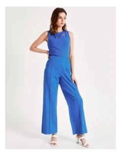 European Linen Blend High Waist Wide Leg Pants In Cobalt 9 European Linen Blend High Waist Wide Leg Pants In Cobalt -Myer Clothing Shop 938620540 3 720x928