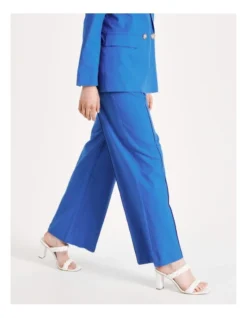European Linen Blend High Waist Wide Leg Pants In Cobalt 11 European Linen Blend High Waist Wide Leg Pants In Cobalt -Myer Clothing Shop 938620540 5 720x928
