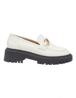 Samuel Flat Shoes In Bone Patent