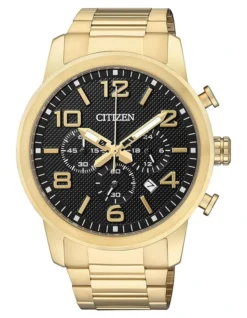 Citizen Quartz Chronograph Stainless Steel Watch In Gold