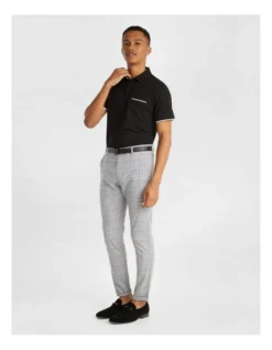 Avery Textured Polo In Black -Myer Clothing Shop 938895940 4 720x928