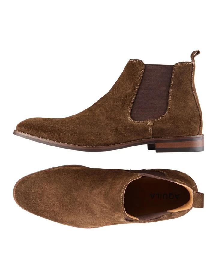 Dexter Suede Chelsea Boots In Khaki 3 Dexter Suede Chelsea Boots In Khaki - Image 3