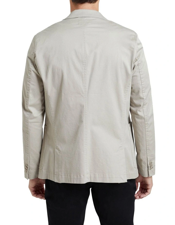 Oxford Daniel Cotton Stretch Casual Jacket In Beige 3 Oxford Daniel Cotton Stretch Casual Jacket In Beige - Image 3