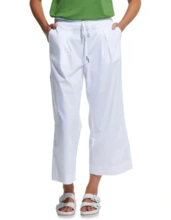 Wide Leg Essential Pant In White