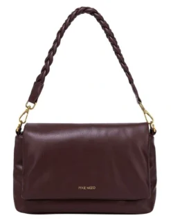 Bubbly Flapover Shoulder Bag In Chocolate Brown -Myer Clothing Shop 938942200 3 720x928