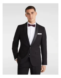 Aston Shawl Collar Suit Jacket In Black