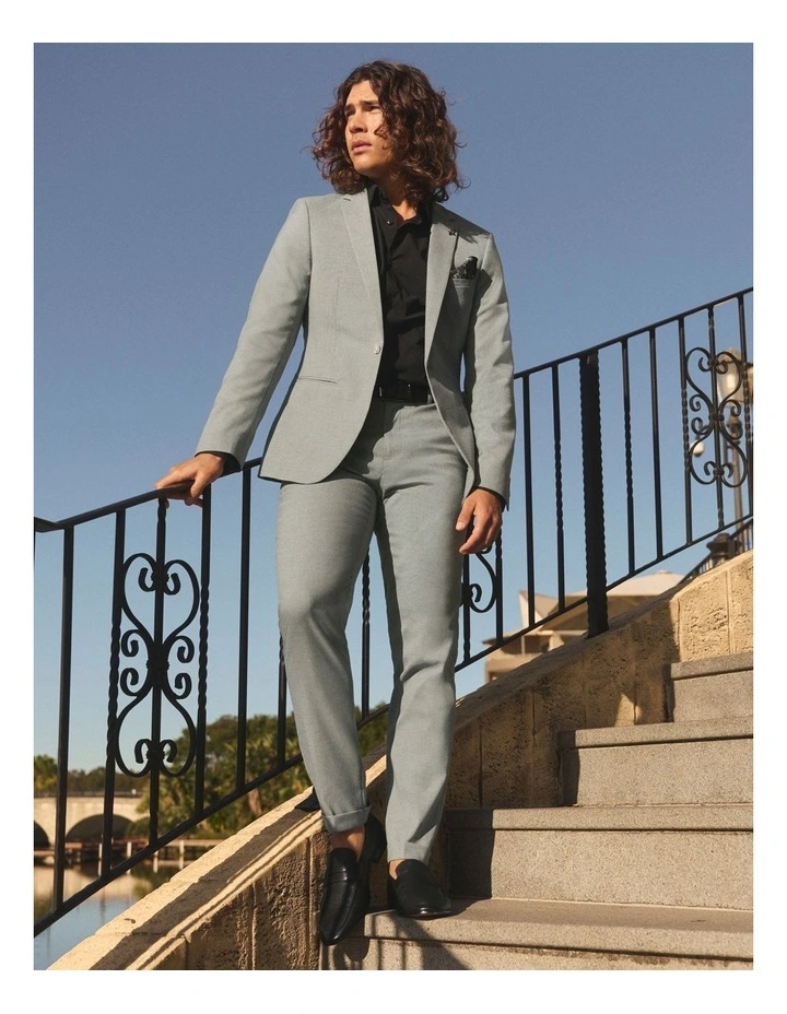 Latrell Slim Suit Jacket In Sage 2 Latrell Slim Suit Jacket In Sage - Image 2