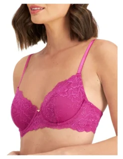 Luxe Lace Non-Contour Bra In Fuchsia Shock 10 Luxe Lace Non-Contour Bra In Fuchsia Shock -Myer Clothing Shop 939016090 939089440 5 720x928