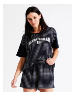 SOHO Collegiate Boxy Short In Navy -Myer Clothing Shop 939052180 5 720x928