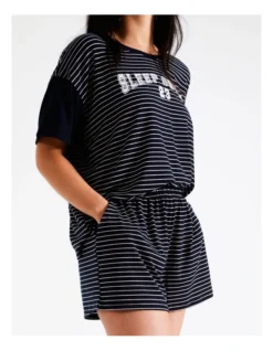 SOHO Collegiate Boxy Short In Navy -Myer Clothing Shop 939052180 6 720x928