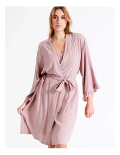 Chloe & Lola Frill Sleeve Robe In Pink -Myer Clothing Shop 939052630 5 720x928