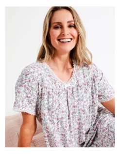 SOHO Woven Short Length Nightie In White -Myer Clothing Shop 939053350 939063520 3 720x928