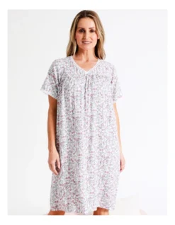 SOHO Woven Short Length Nightie In White -Myer Clothing Shop 939053350 939063520 4 720x928