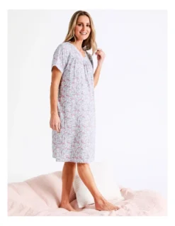 SOHO Woven Short Length Nightie In Blue -Myer Clothing Shop 939053350 939070540 6 720x928