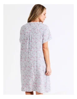 SOHO Woven Short Length Nightie In Blue -Myer Clothing Shop 939053350 939070540 7 720x928