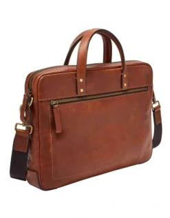 Fossil MBG9343222 Gold Defender Messenger Bag In Cognac -Myer Clothing Shop 939075400 3 720x928