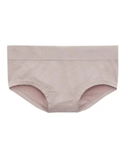 Aerie Ribbed Seamless Boybrief Underwear In Beige