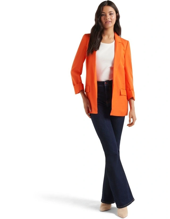 Forever New Lorelai Linen Co-ord Blazer In Orange 5 Forever New Lorelai Linen Co-ord Blazer In Orange - Image 5