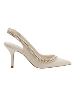 Dune London Dreamily Sling-Back Heel In Ecru