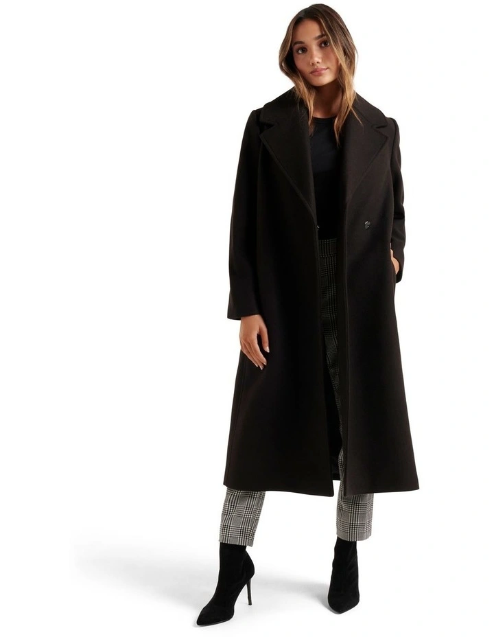 Katie Wrap Coat In Black 1 Katie Wrap Coat In Black
