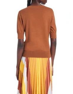 Shania Silk Mix Knit In Mocha -Myer Clothing Shop 939596230 3 720x928