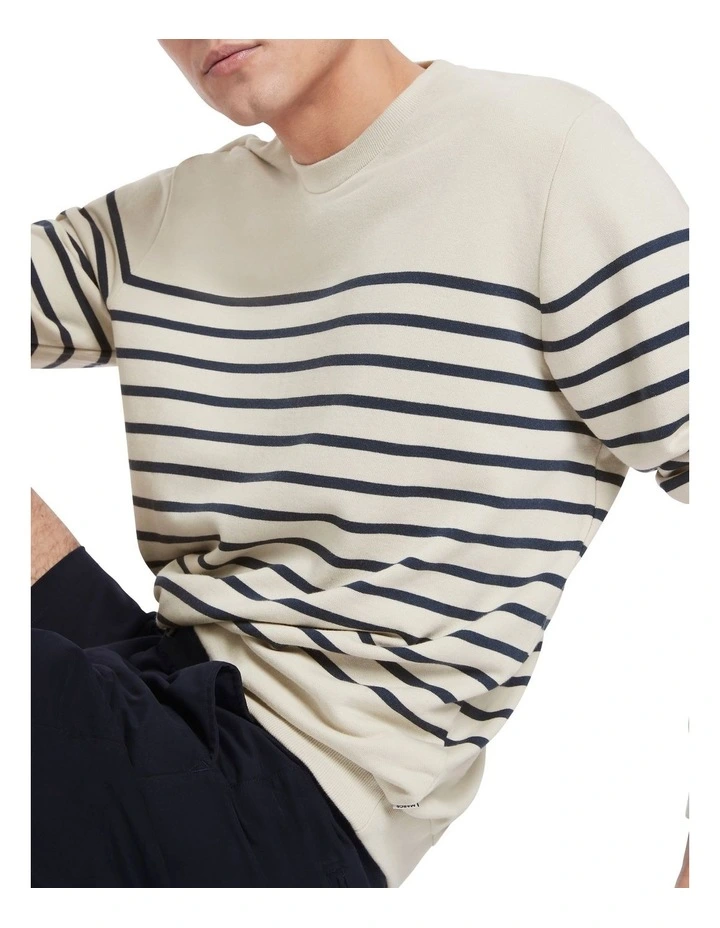 Sam Crew Neck Sweat In Ecru 4 Sam Crew Neck Sweat In Ecru - Image 4