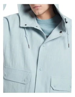 Markie Hooded Jacket In Sky Blue -Myer Clothing Shop 939602980 4 720x928