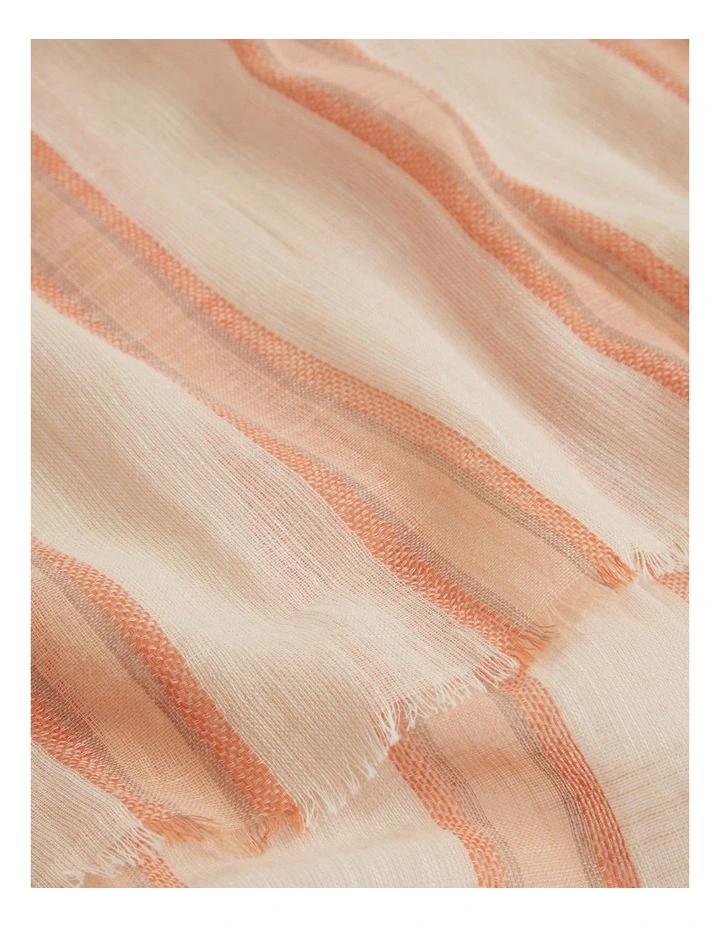 Cotton Stripe Scarf 2 Cotton Stripe Scarf - Image 2