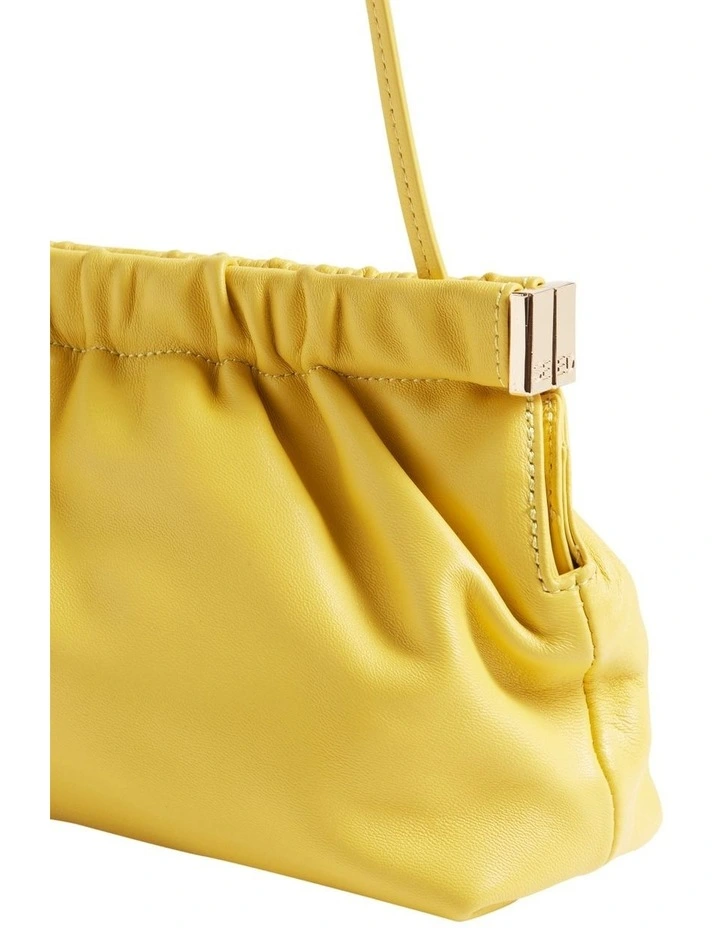 Gathered Leather Clutch 4 Gathered Leather Clutch - Image 4