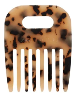 Mini Resin Comb In Milky Tort