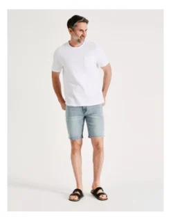 Talbot Denim Shorts In Light Blue