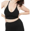 Aerie Real Me Strappy Back Sports Bra In Black
