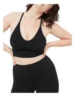 Aerie Real Me Strappy Back Sports Bra In Black