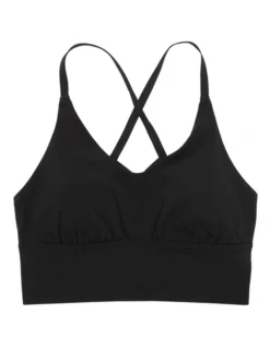 Aerie Real Me Strappy Back Sports Bra In Black 6 Aerie Real Me Strappy Back Sports Bra In Black -Myer Clothing Shop 939885310 939874240 3 720x928